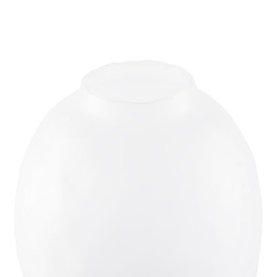 Elegant white glass vase - large