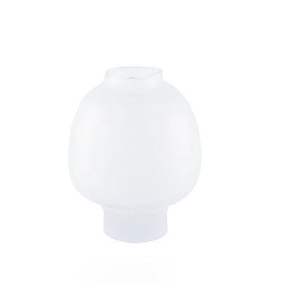 Elegant white glass vase - small