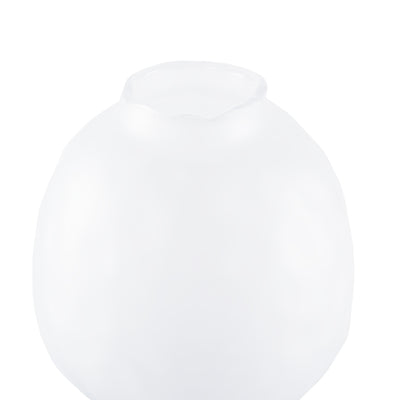 Elegant white glass vase - small