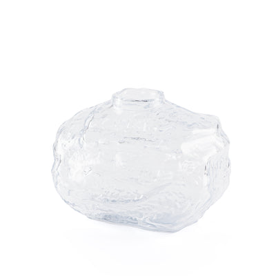 Transparent Irregular shaped glass vase