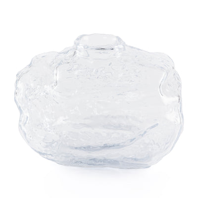 Transparent Irregular shaped glass vase