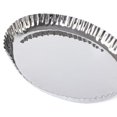 وعاء تقديم معدني أنيق بلمسة فضية