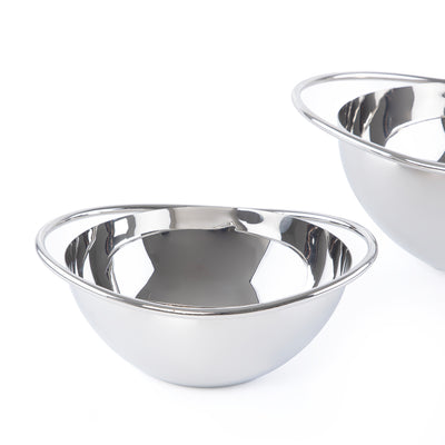 طقم 2 وعاء تقديم معدن مع علبة هدايا - فضي 