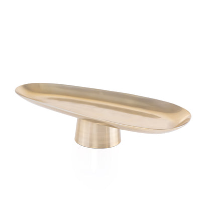 Oval Metal Serveware Stand - Gold