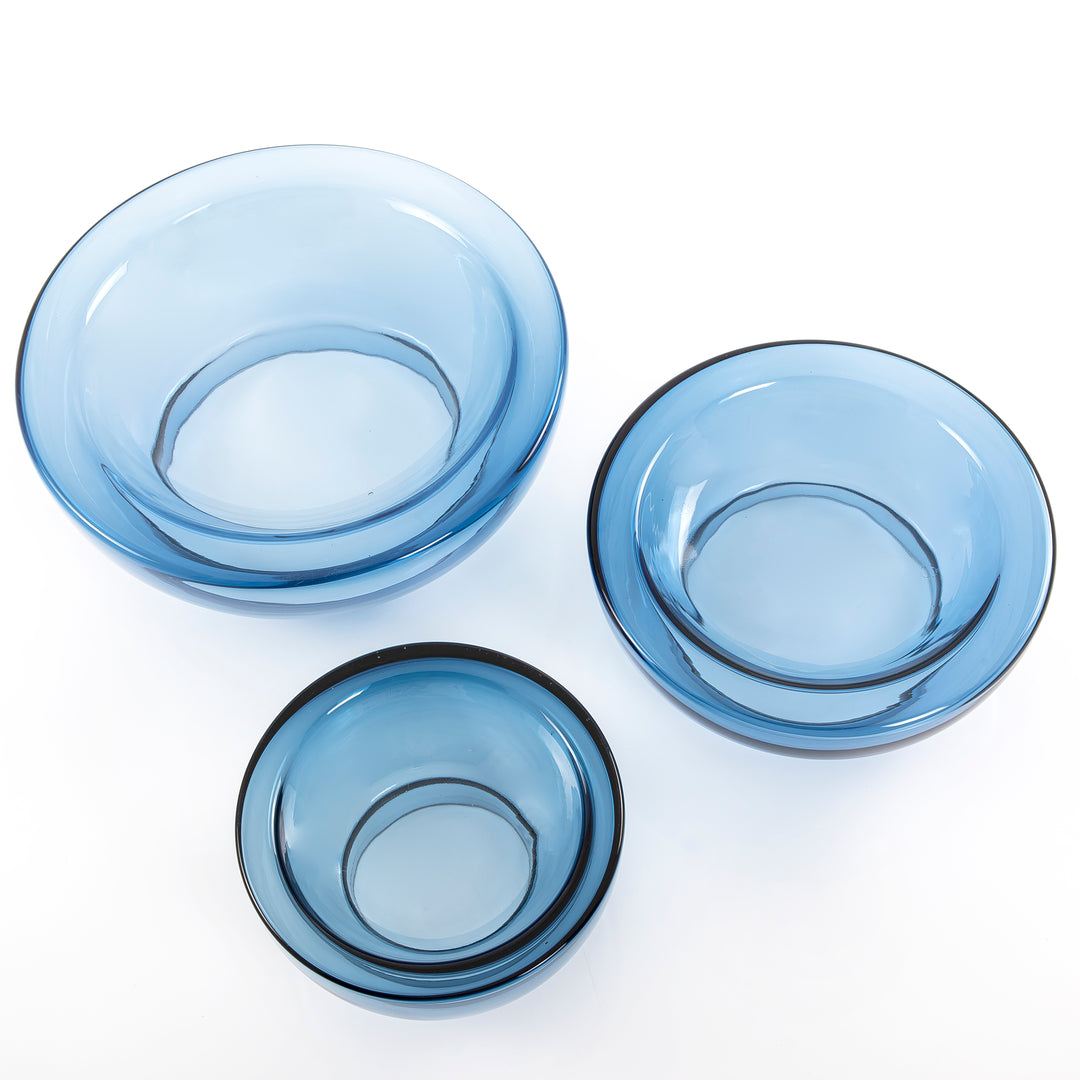 Sets of 3 glass bowls