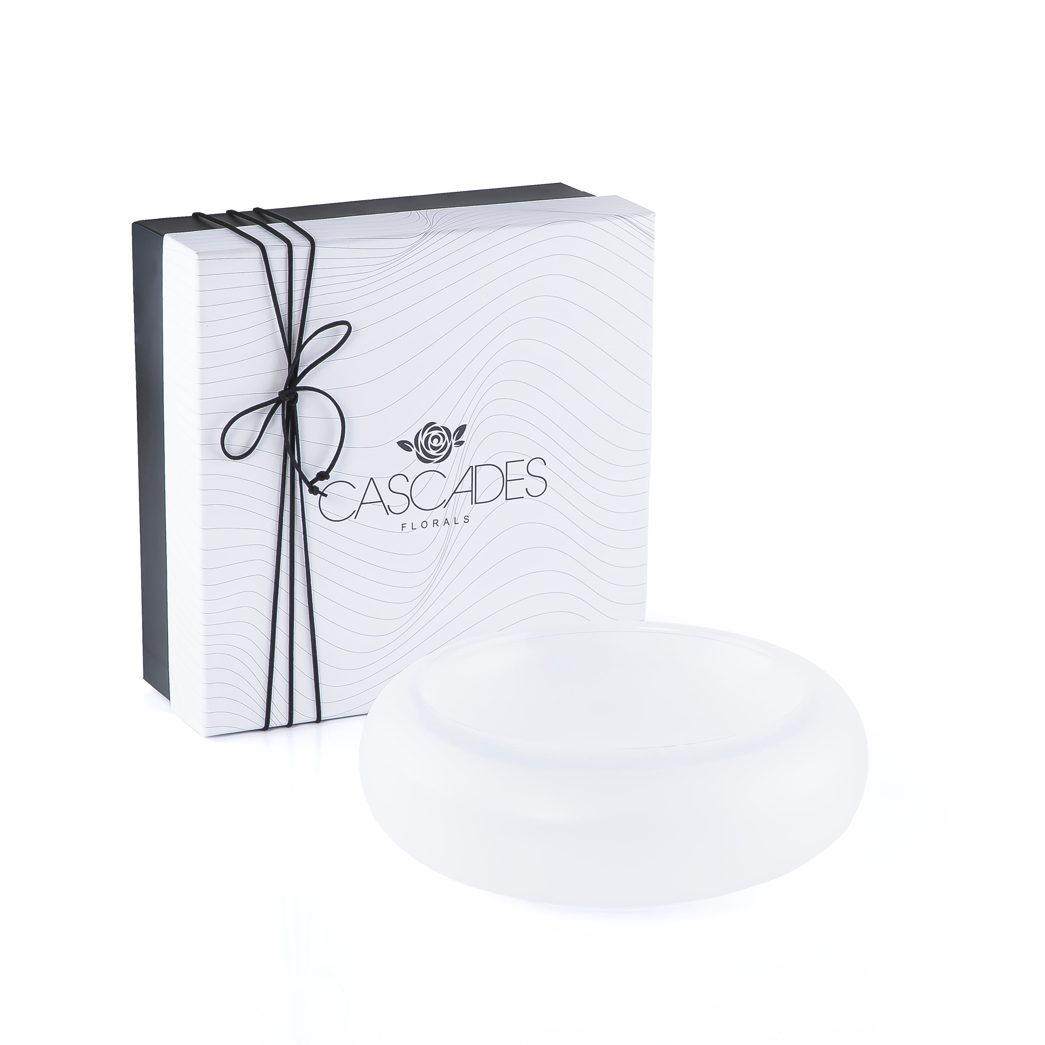 Elegant Small Glass Serving Bowl - White