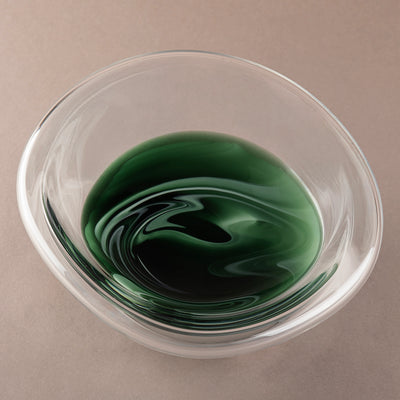 Glass Serving Bowl - Green