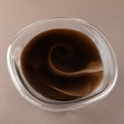 Glass Serving Bowl - Brown