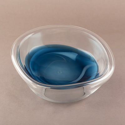 Glass Serving Bowl - Blue