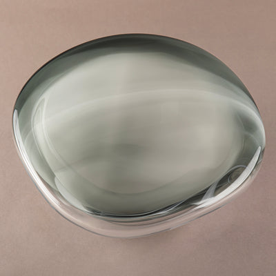 Glass Serving Bowl - Grey