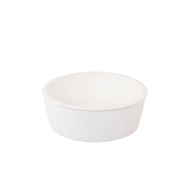 White Circular ceramic bowl