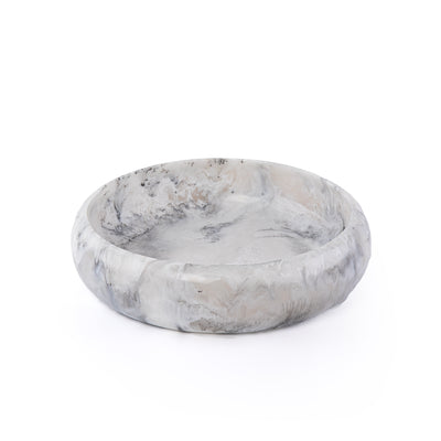 Resin Round Serving Bowl - Black & White