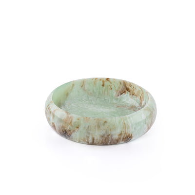 وعاء تقديم دائري من الراتينج – أخضر 