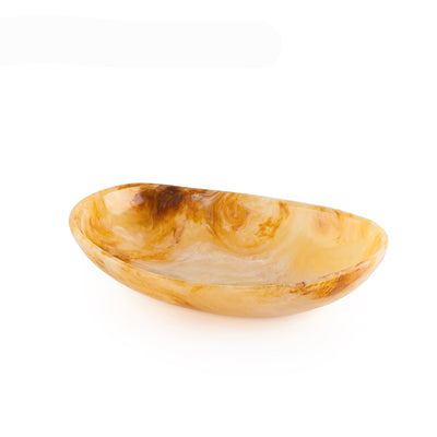 Large Resin Oval Plate - Amber