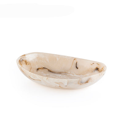 Large Resin Oval Plate - Beige