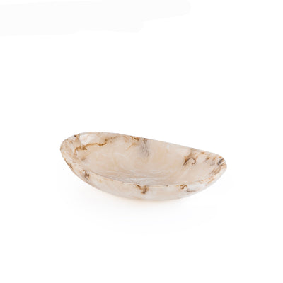 Medium Resin Oval Plate - Beige