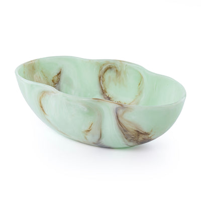 Resin Oval Serving Bowl - Green