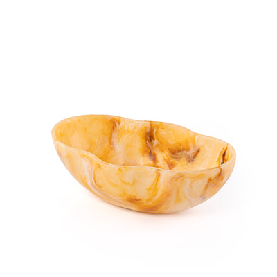 وعاء تقديم دائري من الراتينج – عنبر 