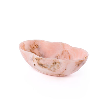 وعاء تقديم دائري من الراتينج – وردي 