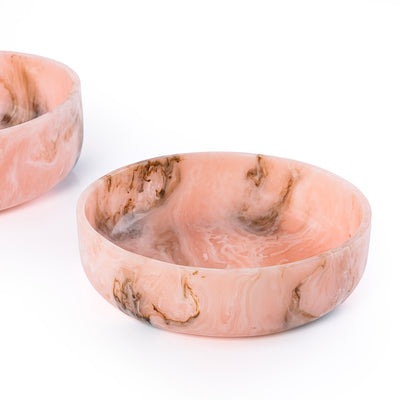 Set of 2 Resin Bowls with gift box - Pink