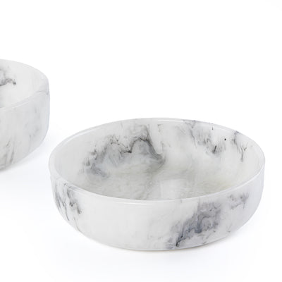 Set of 2 Resin Bowls with gift box -White & Black