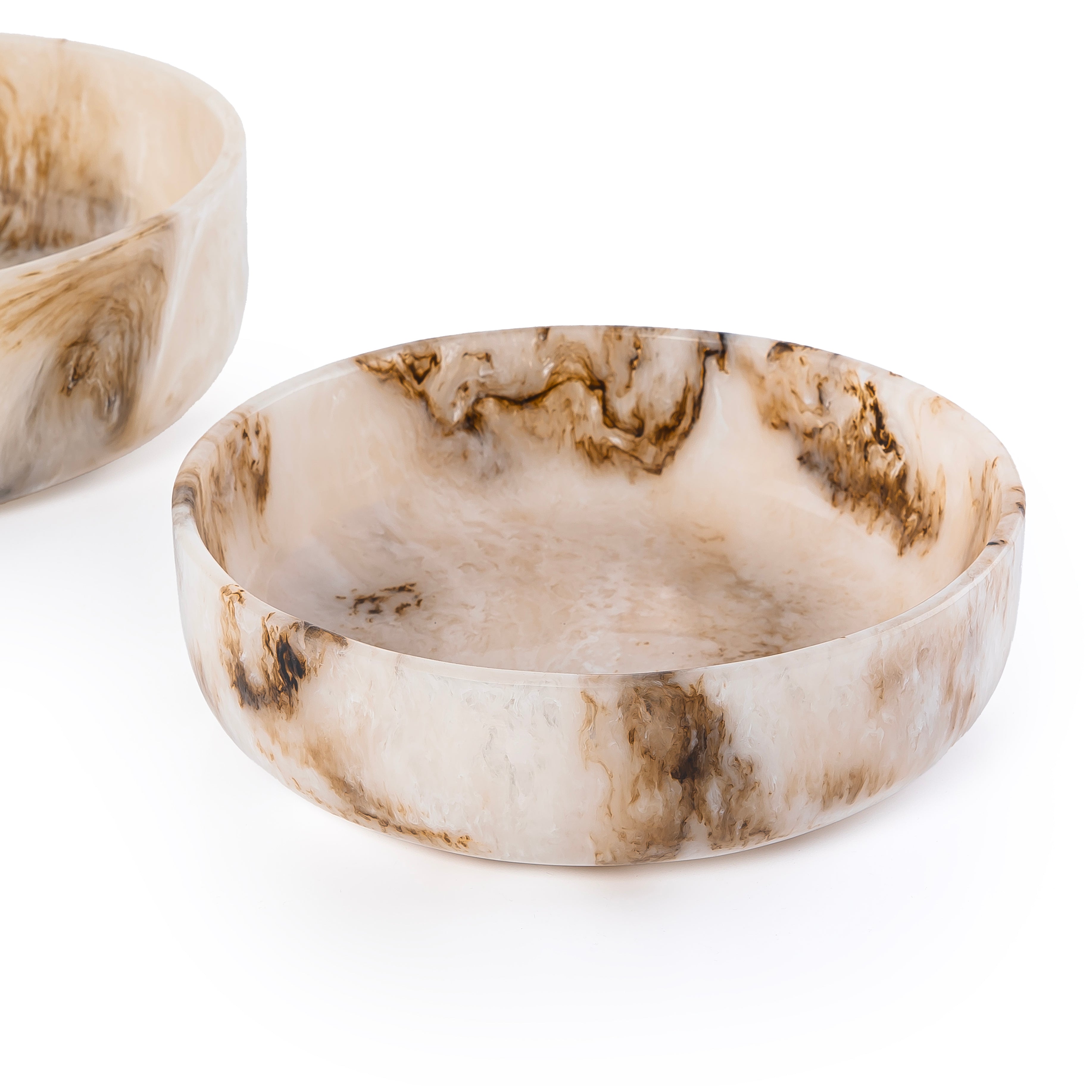 Set of 2 Resin Bowls with gift box- Beige