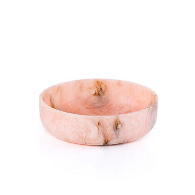 Medium Resin Round Serving Bowl - Pink