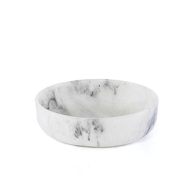 Medium Resin Round Serving Bowl - Black & White