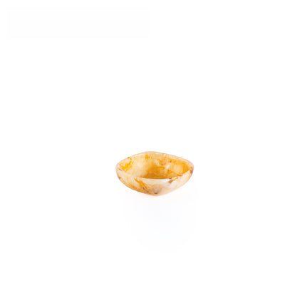 Small Resin Round Serving Bowl - Amber