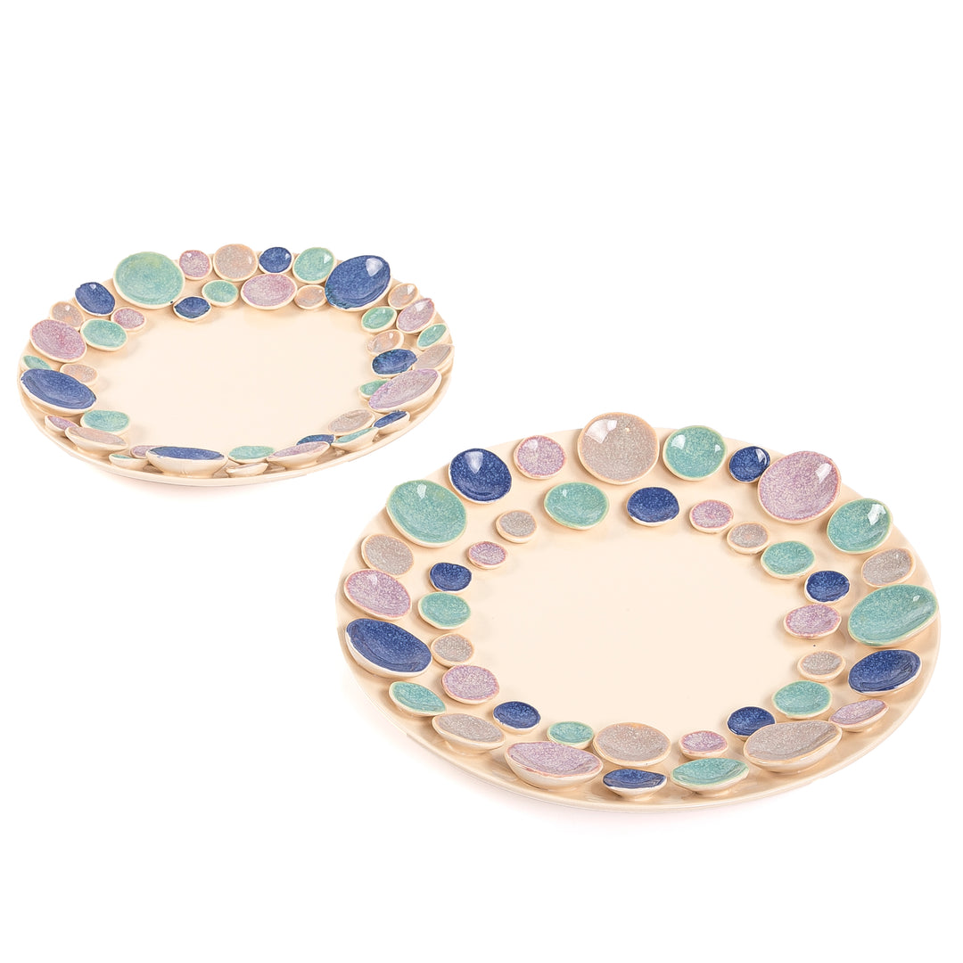 Set of 2 marble plates