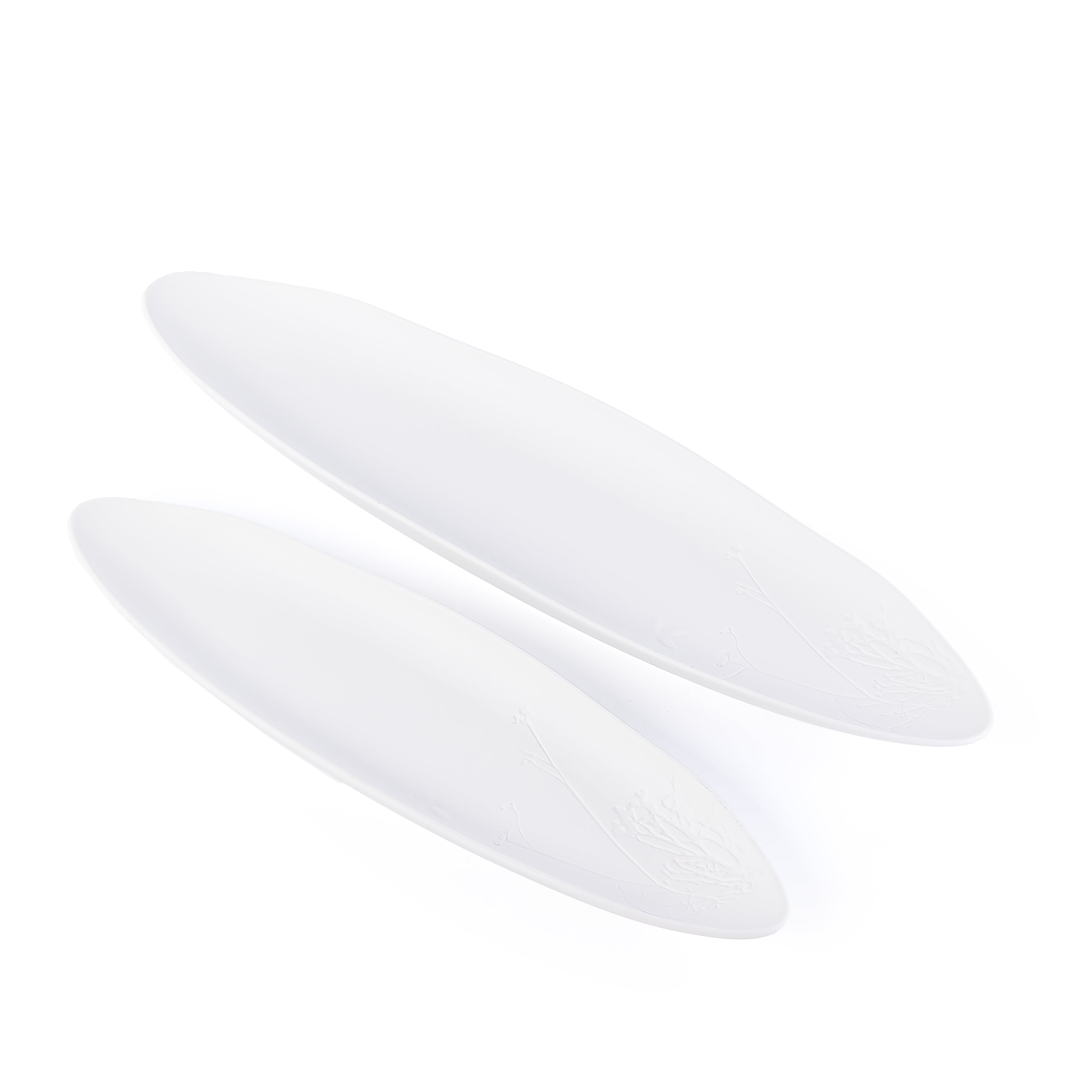 طقم مكون من2 طبق سيراميك مع بوكس هدايا - أبيض 