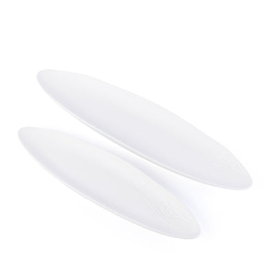 طقم مكون من2 طبق سيراميك مع بوكس هدايا - أبيض 