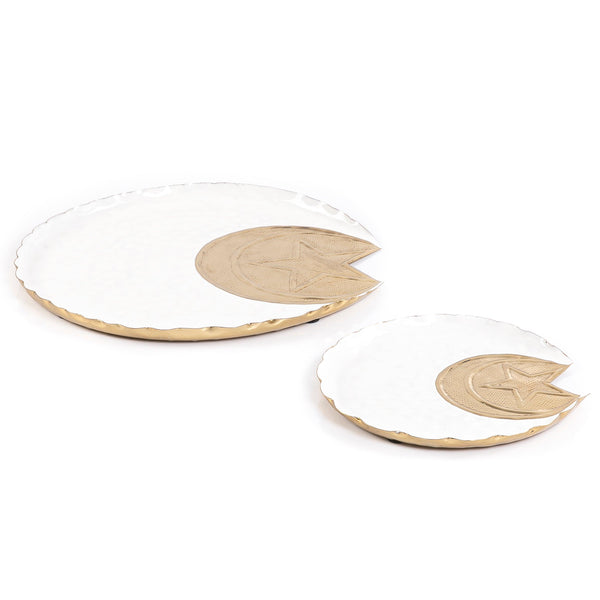 Set of 2 crescent metal tray - CASCADES