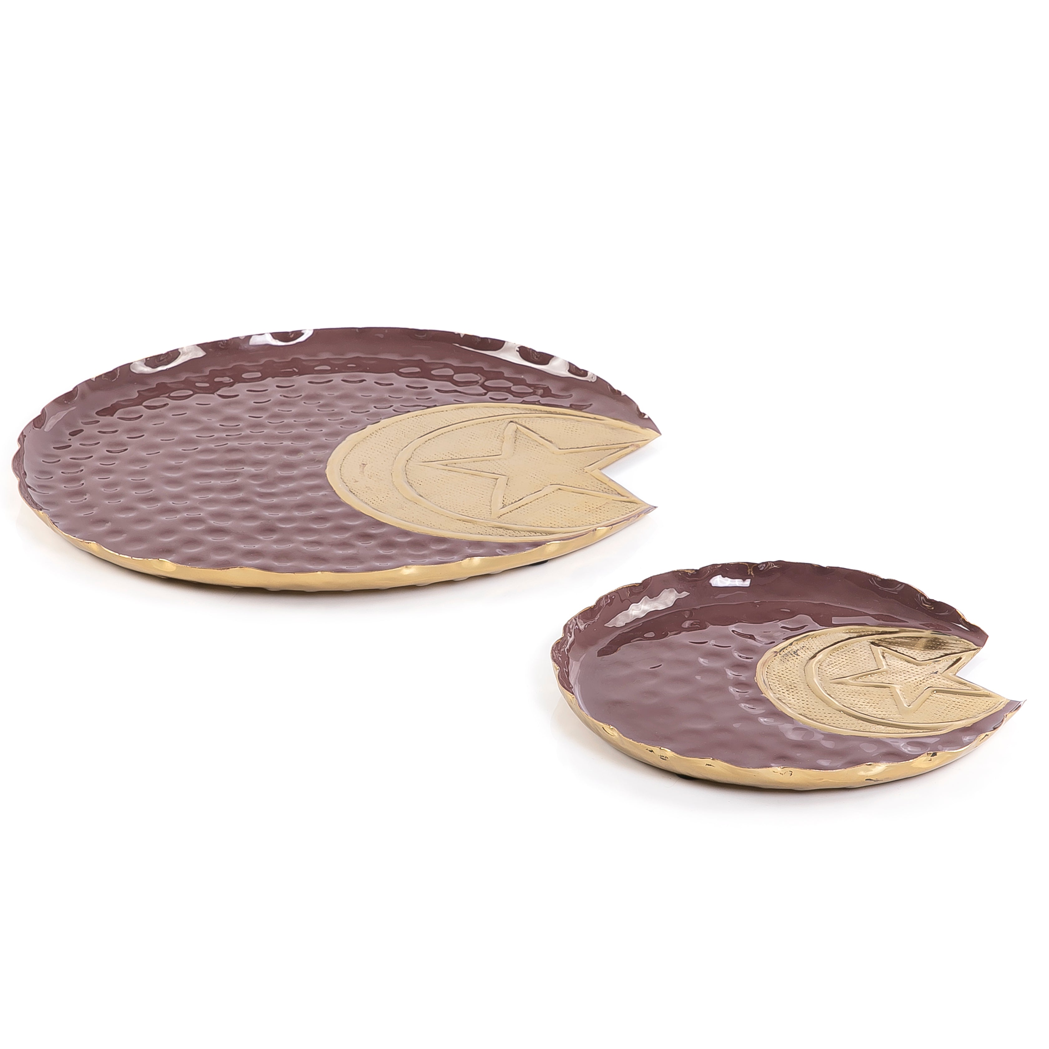 Set of 2 crescent plate with gift box