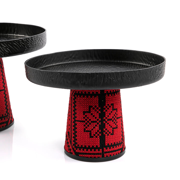 Set of 2 metal stand with fabric base