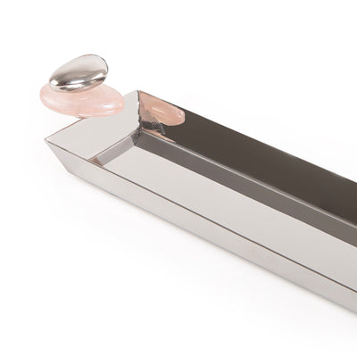 صينية تقديم طولية أنيقة من الإستانلس ستيل - وسط