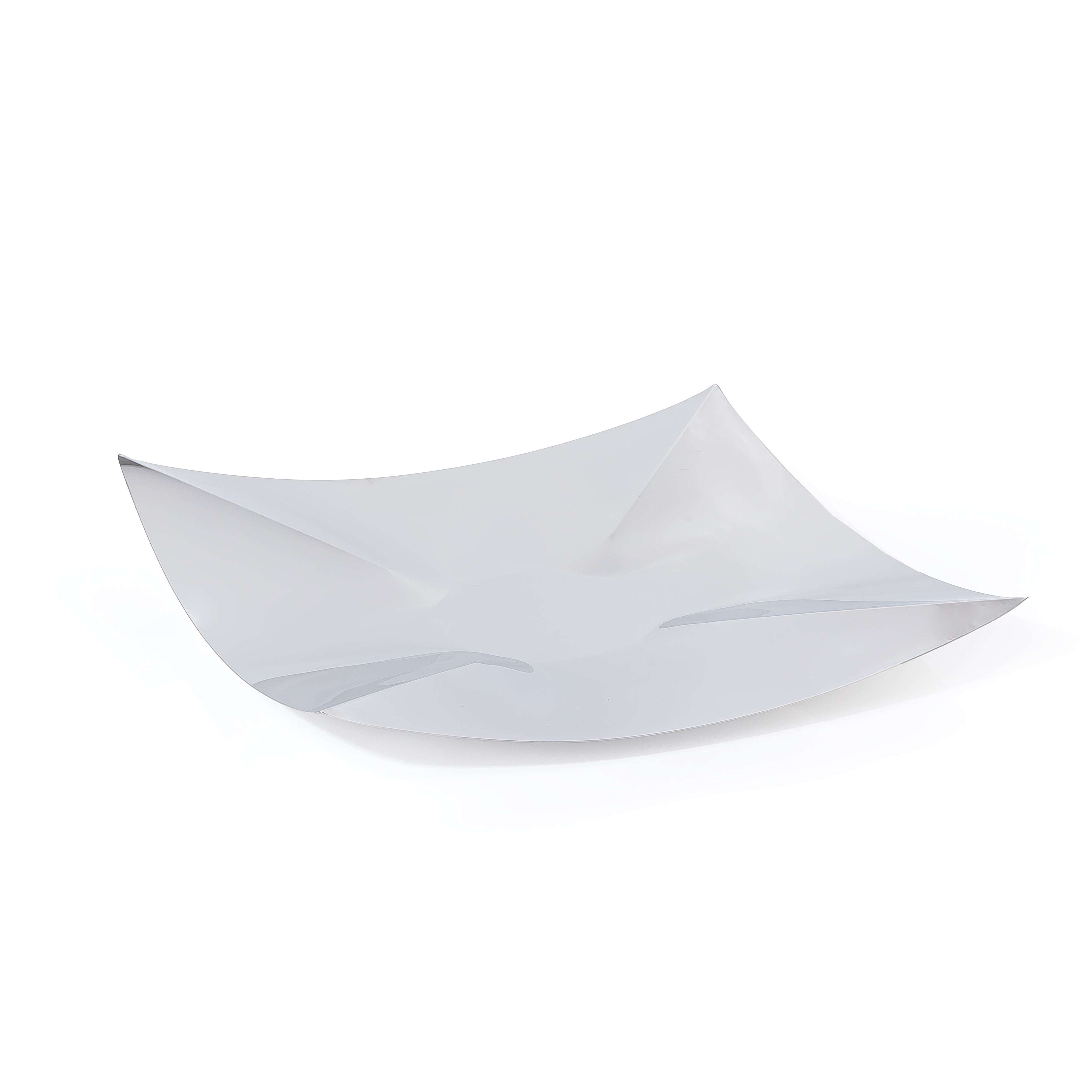 طبق تقديم معدني أنيق بلمسة فضية - كبير