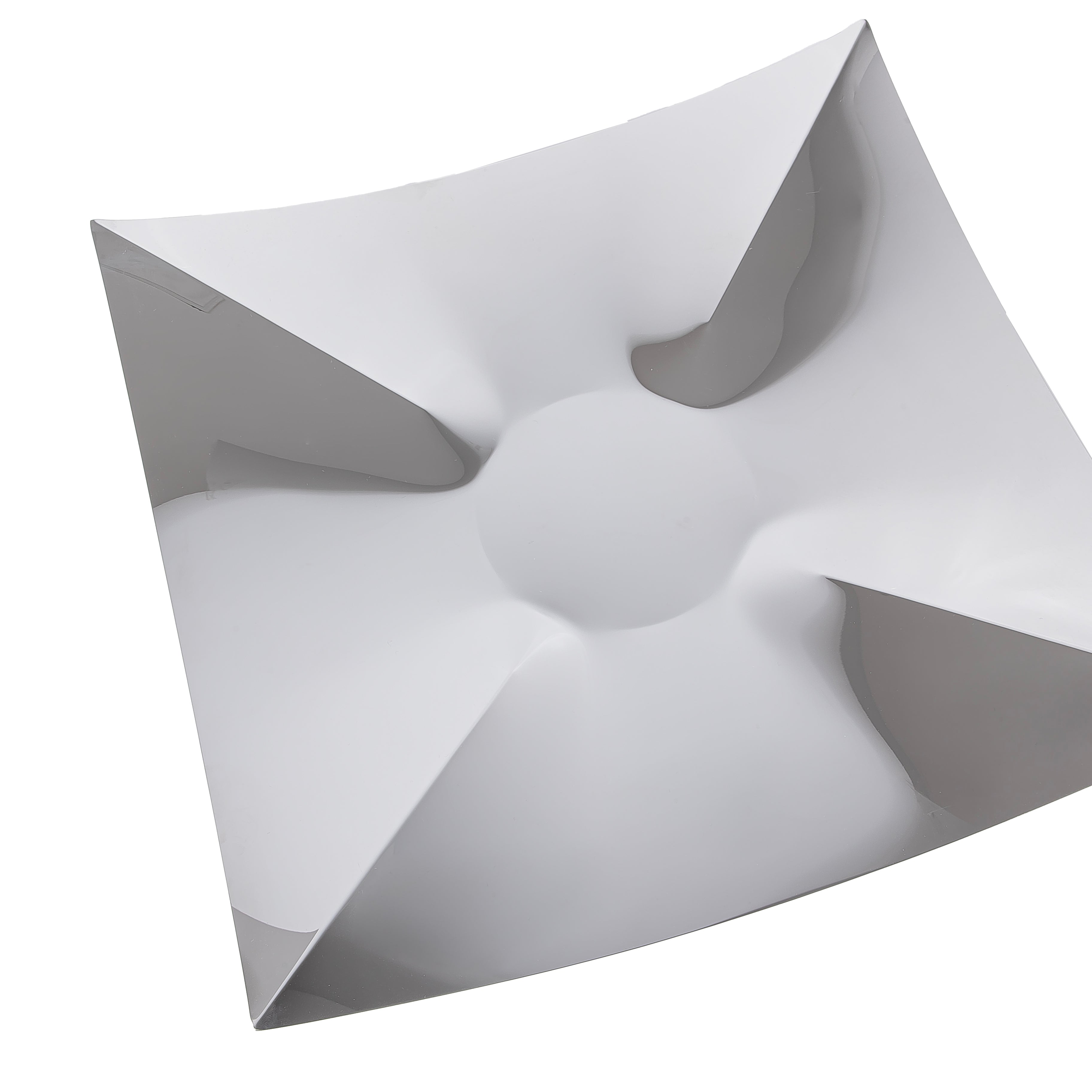 طبق تقديم معدني أنيق بلمسة فضية - كبير