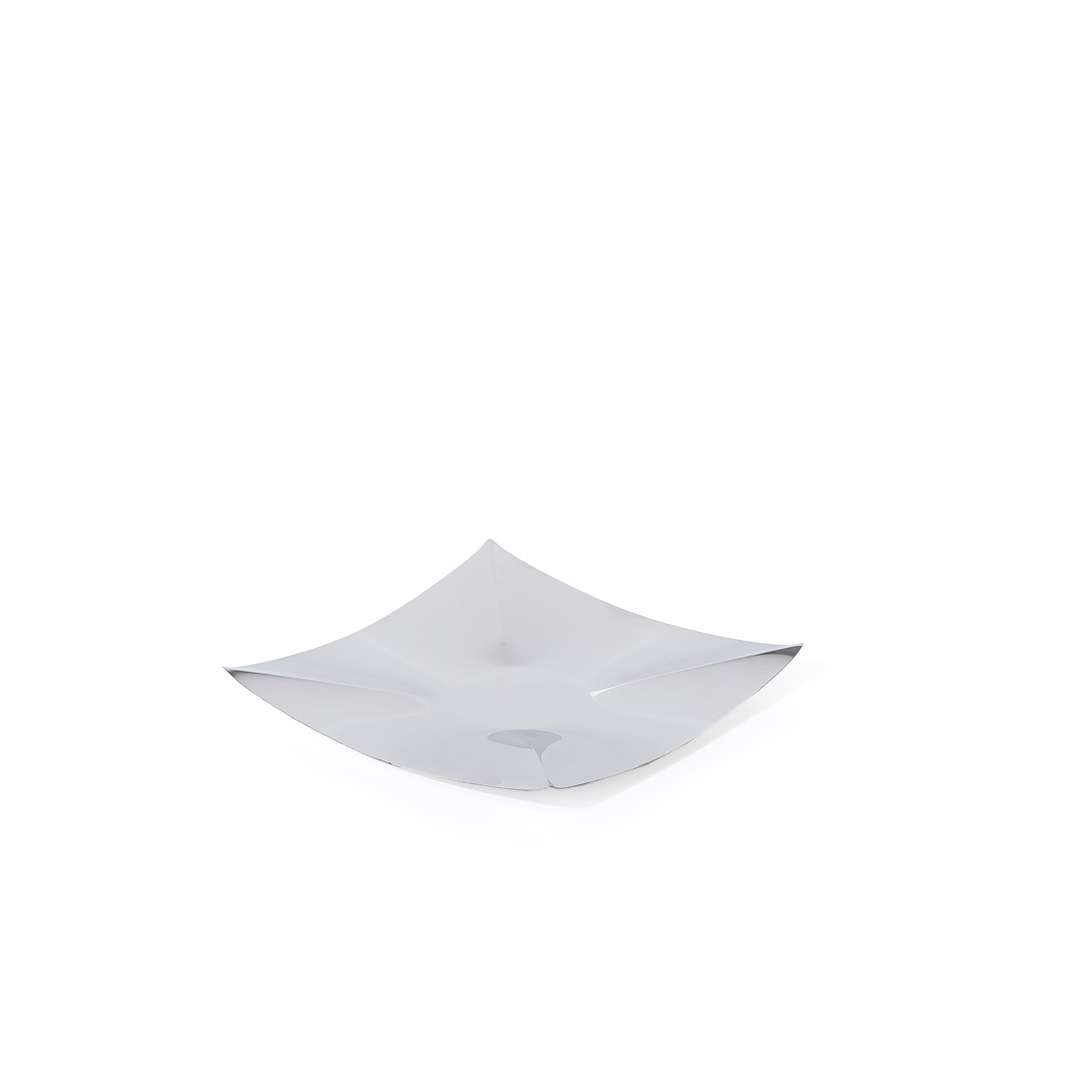 طبق تقديم معدني أنيق بلمسة فضية - صغير