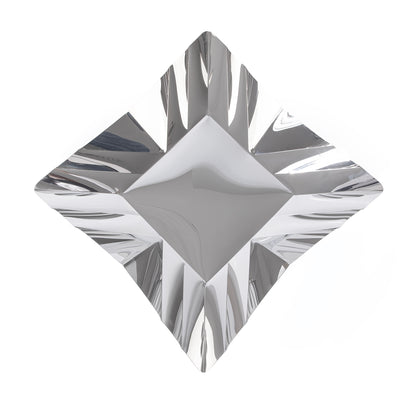 طبق تقديم معدني أنيق بلمسة فضية - كبير