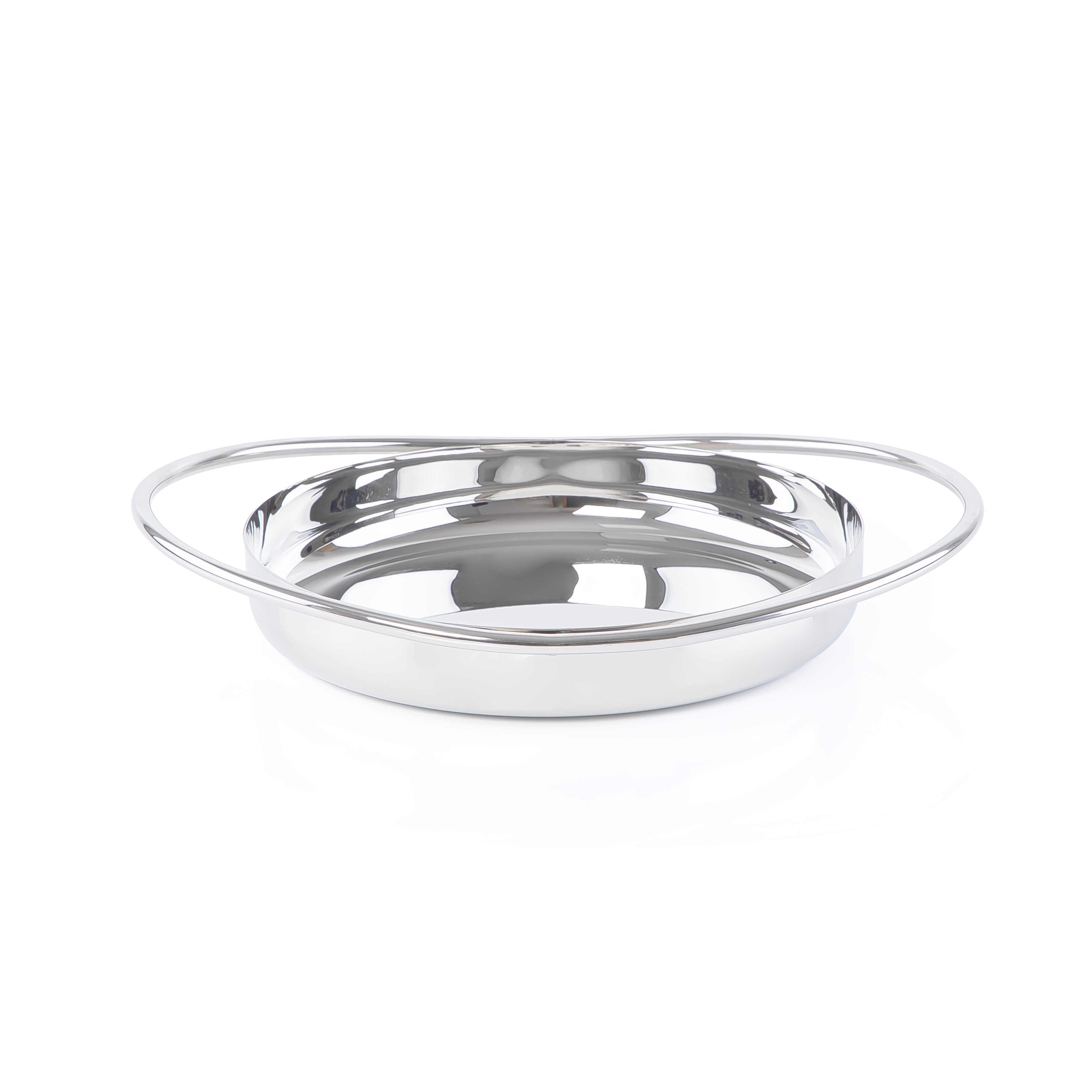 طبق تقديم من الإستانلس ستيل - فضي صغير 