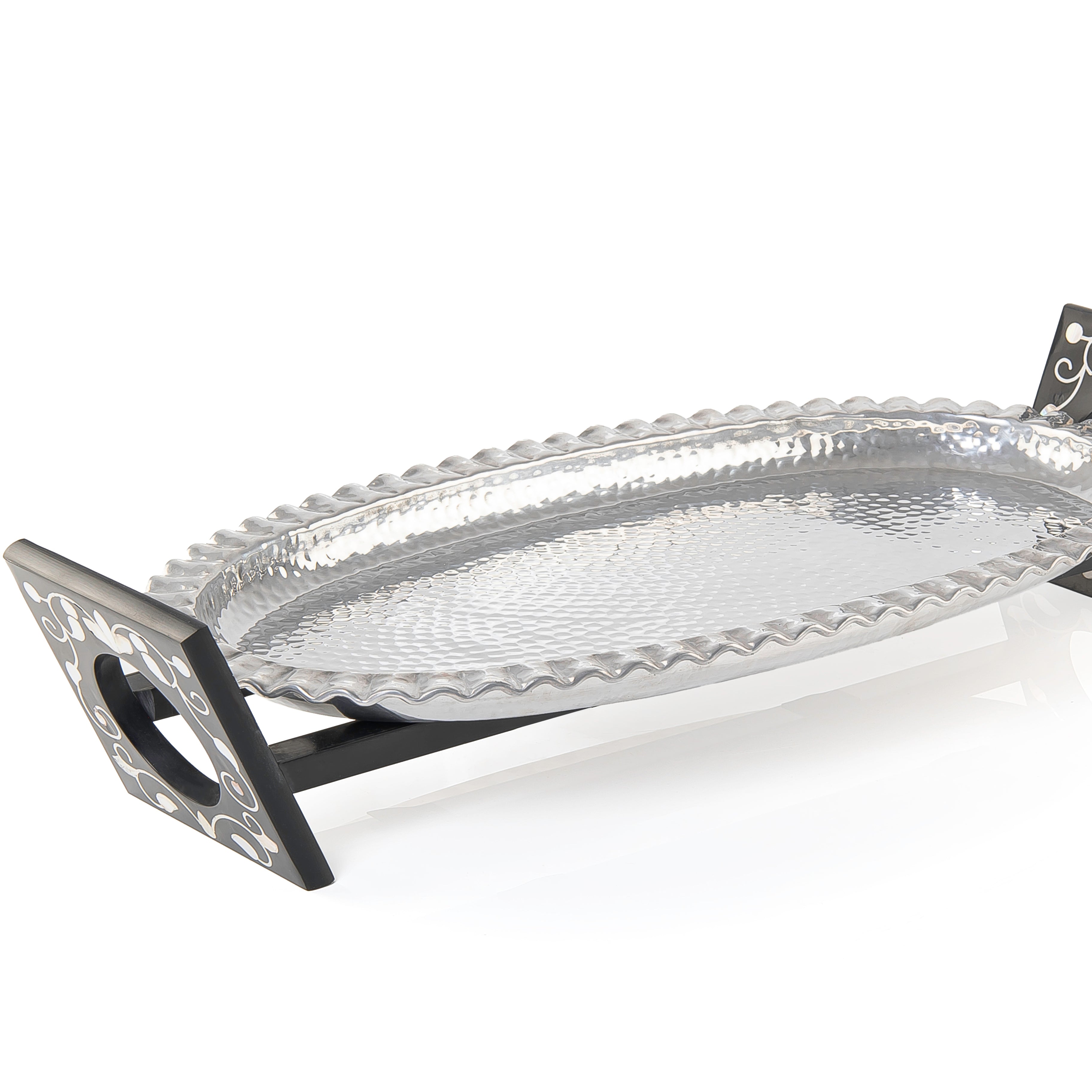 صينية بيضاوية المنيوم - كبيرة