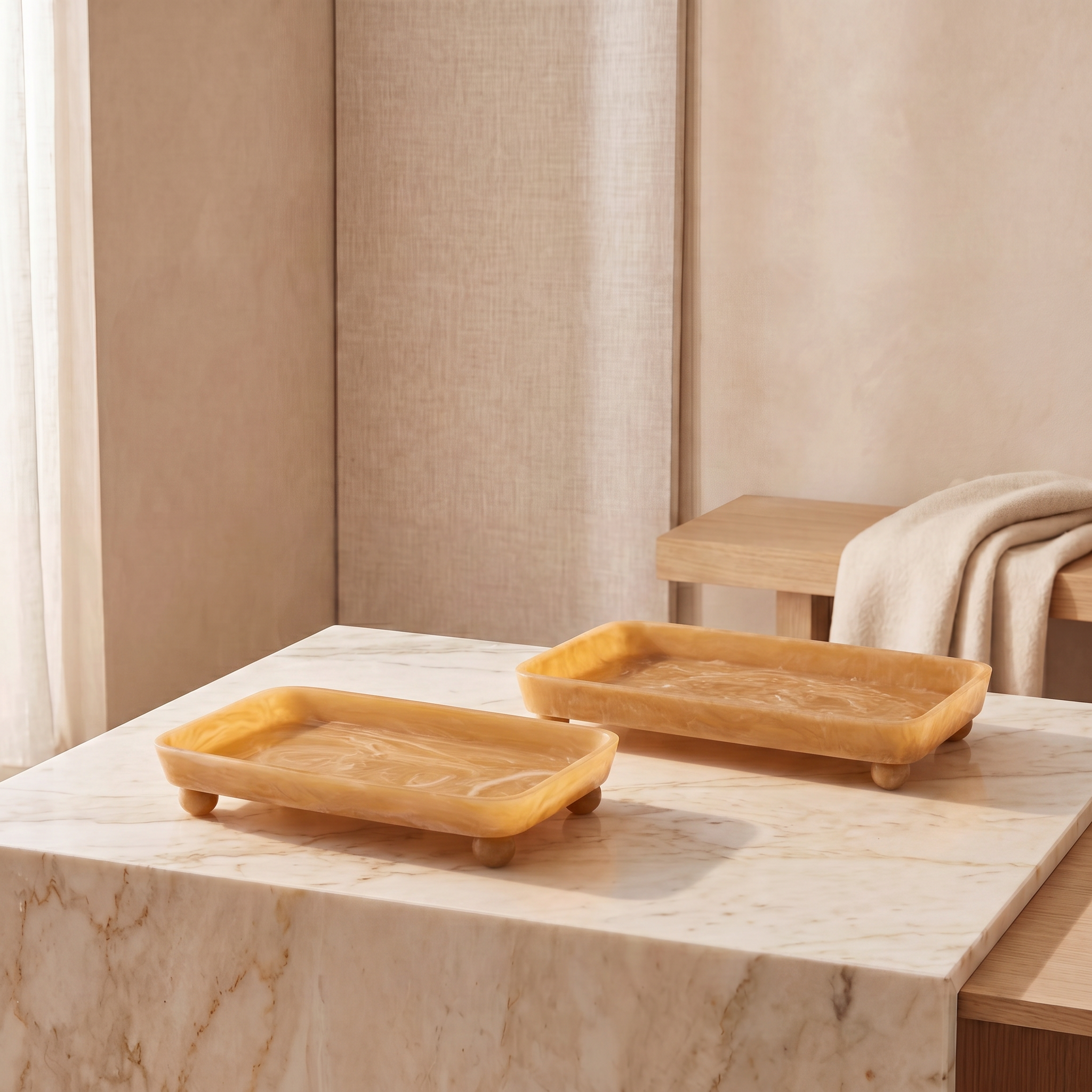 Set of 2 Decorative tray with gift box