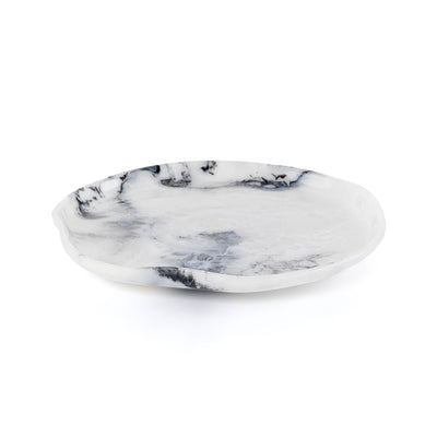 طبق تقديم كبير من الراتينج – أبيض و أسود 