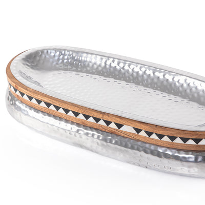 Oval aluminum platter - medium