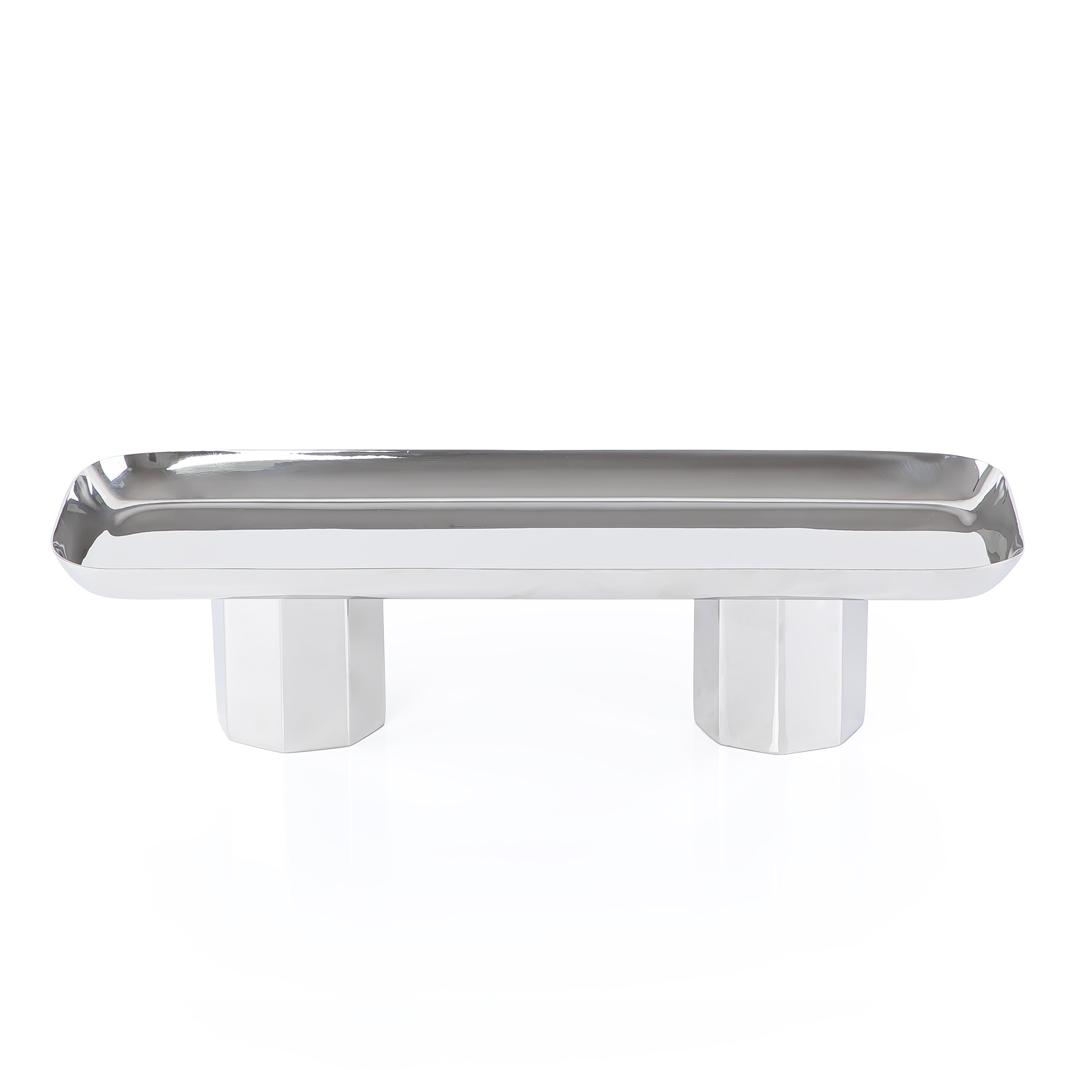 ستاند معدن مستطيل بأرجل - فضي كبير 