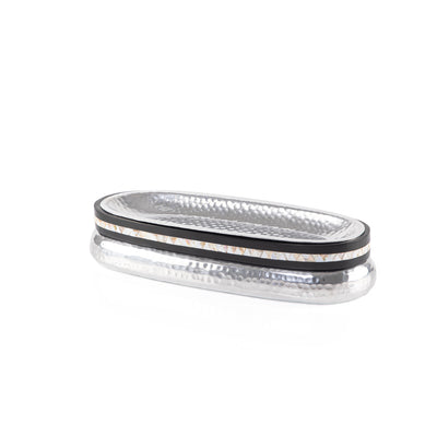 Oval aluminum resin platter - medium