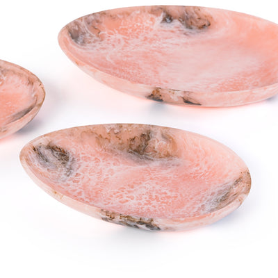 set of 3 Resin Plates with gift box - Pink