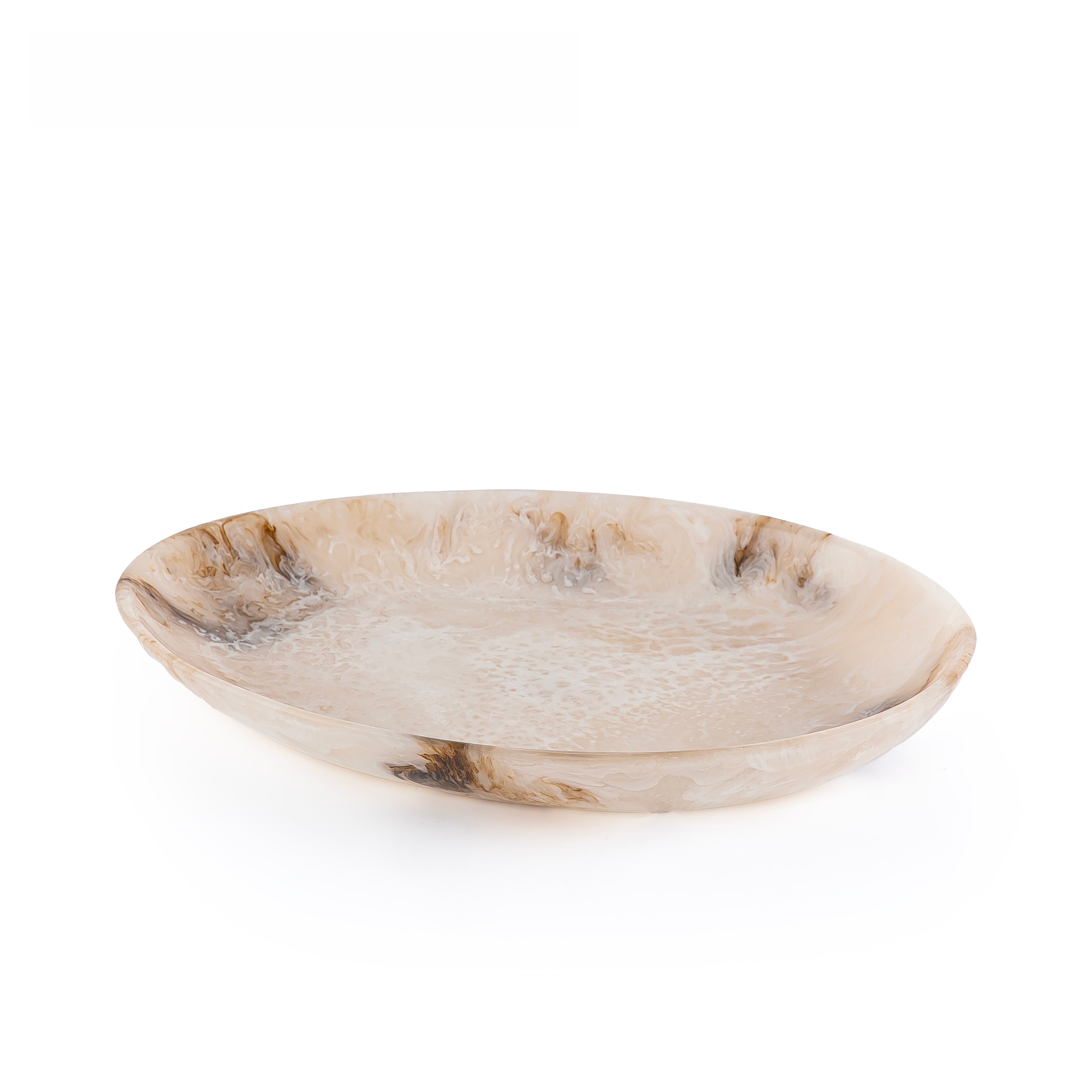 Large Resin Serving Platter - Beige