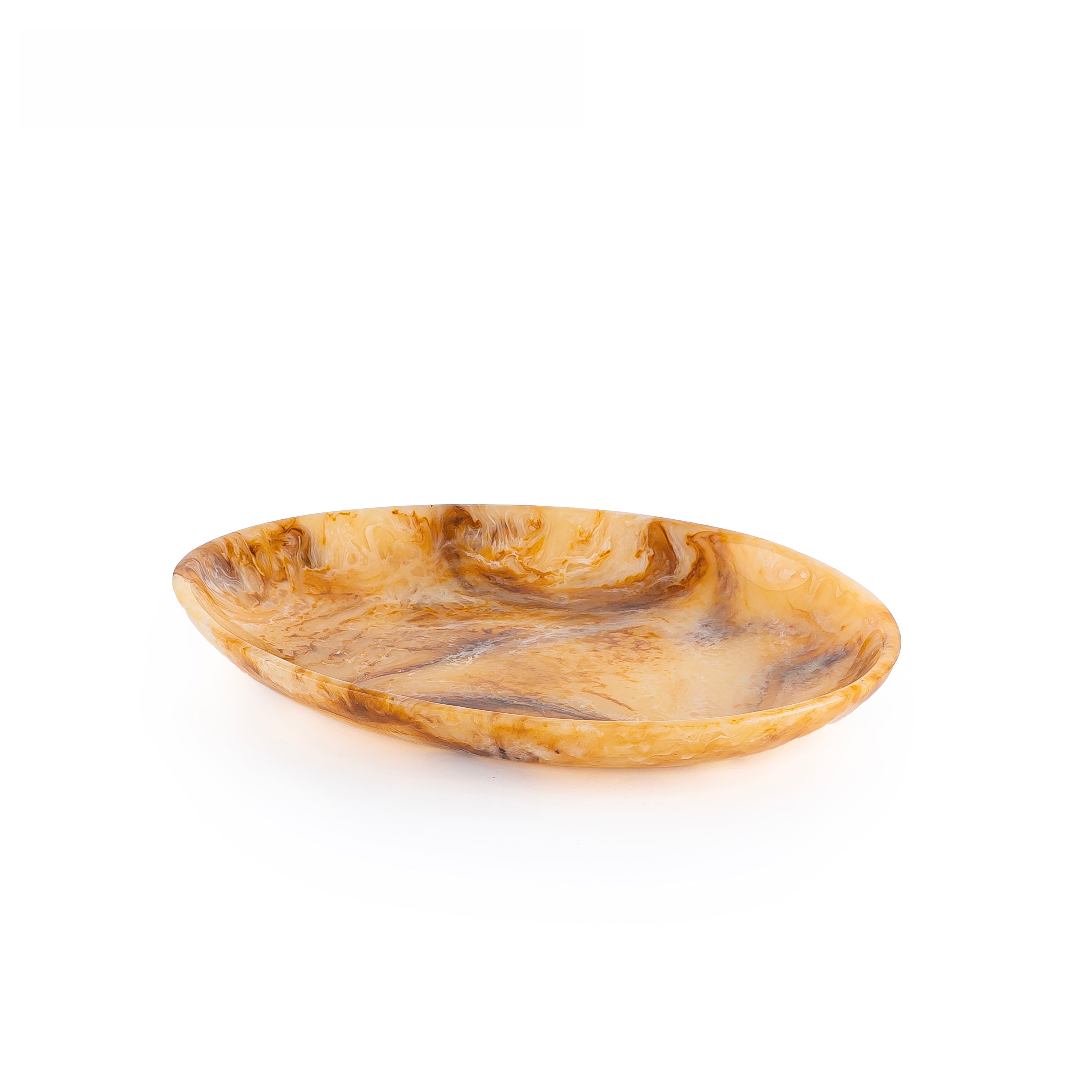 طبق تقديم وسط من الراتينج – عنبر